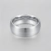 Bague personnalisee dome tungstene homme noir brosse