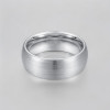 Bague personnalisee dome tungstene homme noir brosse