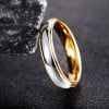 Rose 4 Bague de mariage personnalisee alliance tungstene polie miroir