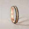 Bague personnalisee alliance tungstene brosse rainure
