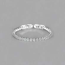 Bracelet femme acier serti zirconium fermoir ajustable
