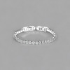 Bracelet femme acier serti zirconium fermoir ajustable
