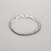 Bracelet femme acier serti zirconium fermoir ajustable
