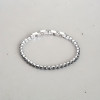 Bracelet femme acier serti zirconium fermoir ajustable