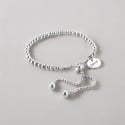 Bracelet personnalise femme gourmette coeur cisele acier plaque or personnalise