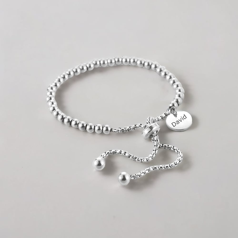 Bracelet personnalise femme gourmette coeur cisele acier plaque or personnalise