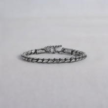 Unisex Stainless Steel Cylindrical Chain Bracelet