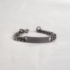 Dore Bracelet personnalise noir gourmette acier homme personnalisable