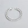 Bracelet homme chaine acier maille tresse