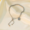 Bracelet personnalise femme gourmette coeur cisele acier plaque or personnalise