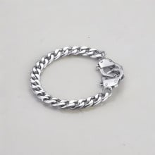 Bracciale da uomo a catena con manette infinite in acciaio inossidabile