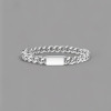 Gepersonaliseerde herenarmband met Cubaanse stalen ketting en magnetische sluiting (Dupliqué)
