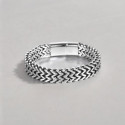 Men's Stainless Steel Braided Chain Bracelet Magnetic Clasp