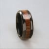 Bague Alliance Tungstène Incrustation Bois Personnalisable (Dupliqué)