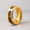 Bague Alliance Tungstène Incrustation Bois Personnalisable (Dupliqué)