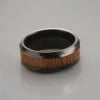 Bague Alliance Tungstène Incrustation Bois Personnalisable (Dupliqué)