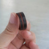 Bague tungstène brossée bois rouge (Dupliqué)