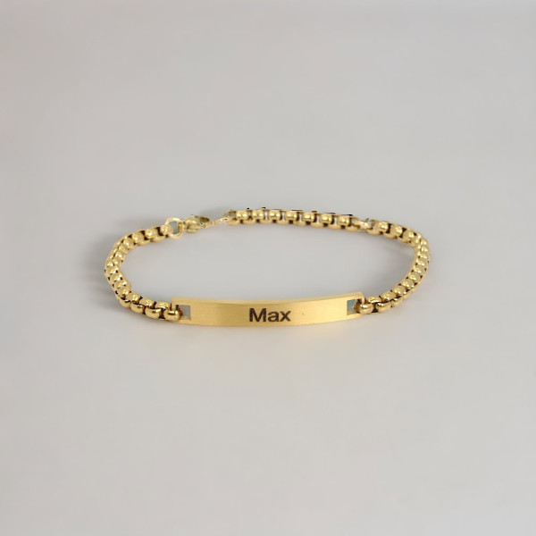 Bracelet personnalise femme gourmette dore chaine