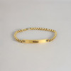 Bracelet personnalise femme gourmette dore chaine