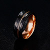 Bague Alliance Tungstène Brossée Martelée Personnalisable