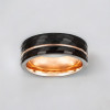 Bague Alliance Tungstène Brossée Martelée Personnalisable