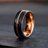 Bague Alliance Tungstène Brossée Martelée Personnalisable