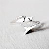 Bague ouverte argent goutte eau polie (Dupliqué)