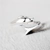 Bague ouverte argent goutte eau polie (Dupliqué)