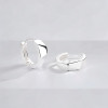 Boucles d'oreilles argent créoles carrés