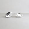 Orecchini a cerchio quadrati in argento 925 con design geometrico