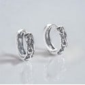 Orecchini creoli in argento 925 con draghi astrologici