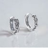 Boucles d'oreilles creoles Argent dragons ciseles zidiaque Horoscope