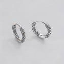 925 Silver Hoop Earrings – Balinese Style