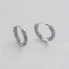 Boucles d'oreille argent Bali homme femme creoles hoop