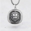 Pendentif homme argent plaque tete de tigre (Dupliqué)