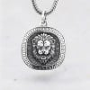 Pendentif homme argent plaque tete de tigre (Dupliqué)
