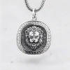 Pendentif homme argent plaque tete de tigre (Dupliqué)