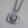 Pendentif homme argent plaque tete de tigre (Dupliqué)