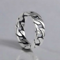 Herren-Ehering im Kettenstil – 925 Sterling Silber – Robuste Eleganz