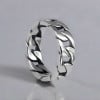 Men's Rhodium Plated Sterling Silver Chain Link Ring