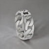 Anello da uomo con catena in argento rodiato