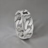 Men's Rhodium Plated Sterling Silver Chain Link Ring