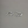 Boucles d'oreille argent Bali homme femme semi anneau hoop