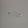Boucles d'oreille argent Bali homme femme semi anneau hoop
