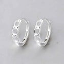 Boucles d'oreilles créoles en argent 925 style chaîne