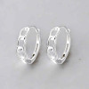 Boucles d'oreille argent creoles chaine homme femme