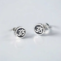 Ohrstecker mit Om-Symbol aus 925er Silber