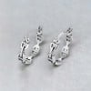 Boucles d'oreille argent homme femme creoles chaine marine cisele - paire