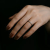 Bague tungstène anneau fin sablé personnalisable