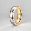 Bague de mariage personnalisee alliance tungstene polie miroir